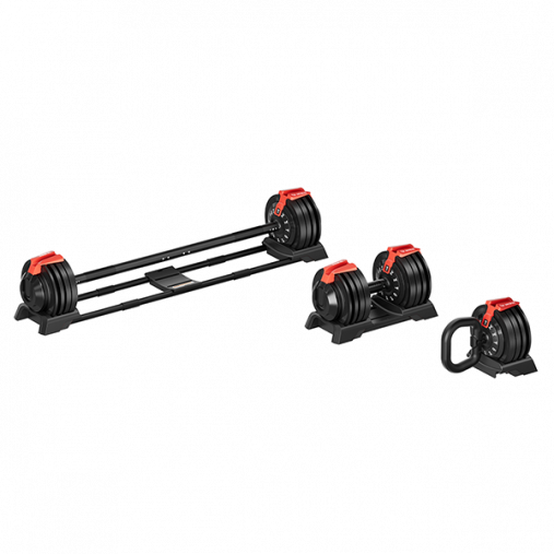 Набор регулируемый HYFIT SINGLE 24 кг, гантель (4-24 кг), штанга (4-24 кг), гиря (2-12 кг)