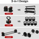 Набор регулируемый штанга, гантель, гиря HYFIT 24 кг (от 2 до 24кг)