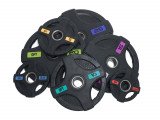 Диск олимпийский обрезиненный черный с двумя хватами 20 кг Original Fit.Tools ф50 мм