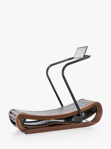 Изогнутая механическая беговая дорожка NOHrD SPRINTBOK, орех