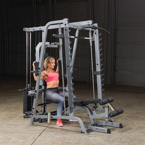 Body-Solid GS348BP4 Black Многофункциональный тренажер Машина Смита со стеком 90кг Body-Solid GS348BP4 Black Многофункциональный тренажер Машина Смита со стеком 90кг