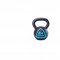 Чугунная гиря LIVEPRO Solid Cast Iron Kettlebell 4 кг, черный/синий